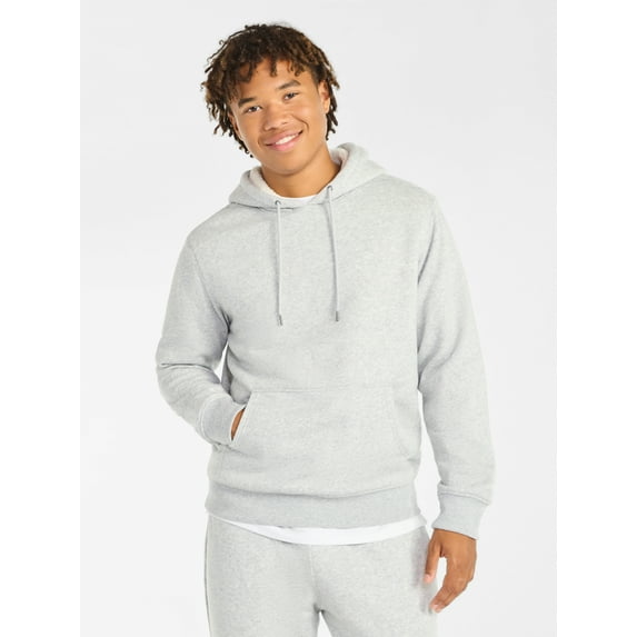 No Boundaries Men's & Big Men's High Pile Fleece Faux Shearling Lined Fleece Hoodie Sweatshirt, Sizes XS-5XL