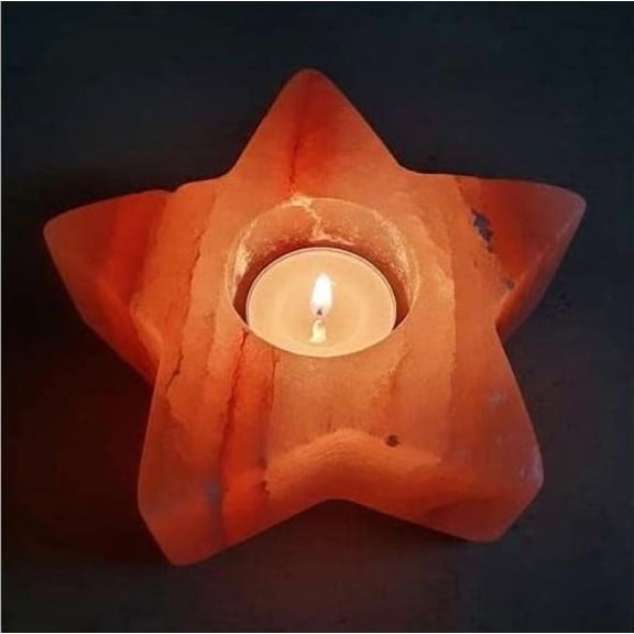 NB Himalayan Pink Salt Tea Light Holder (Star)