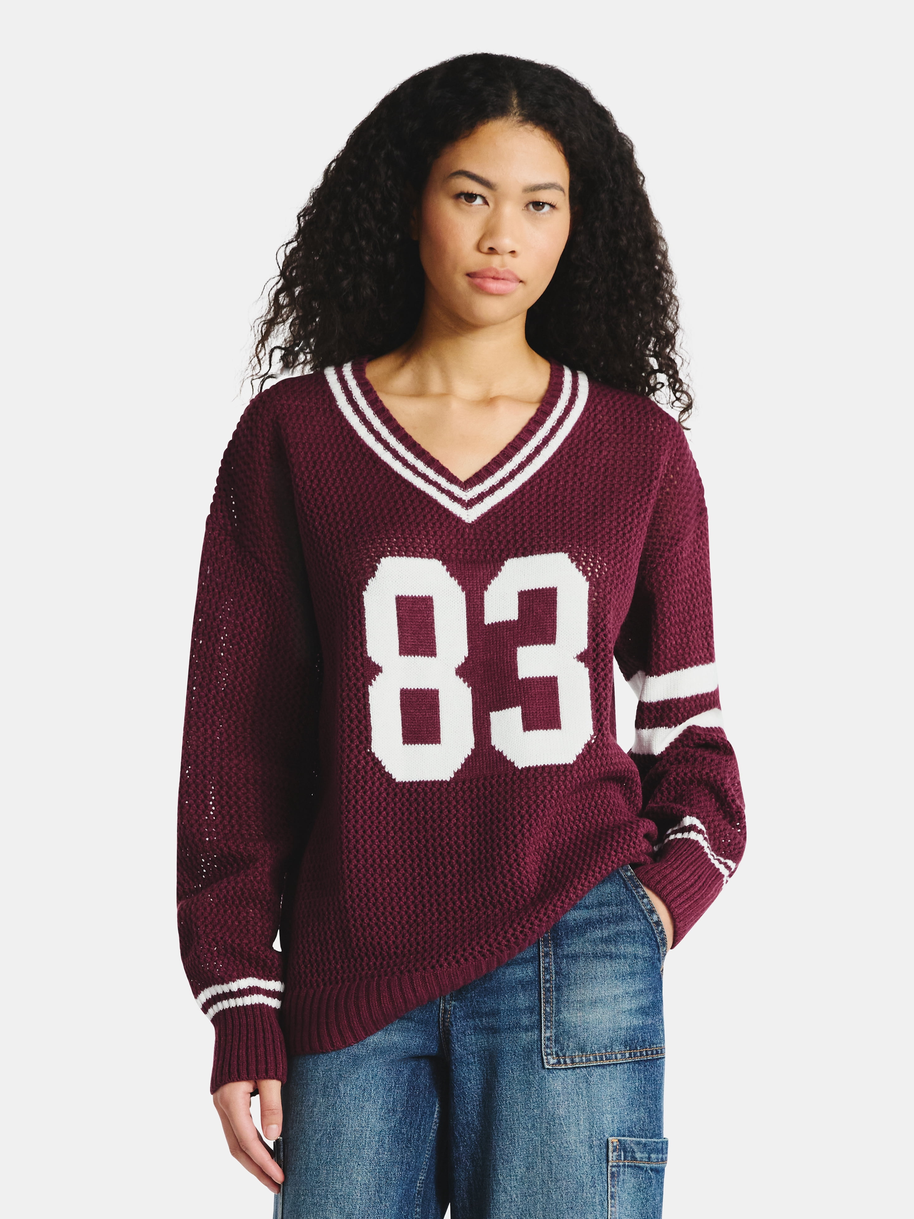 No Boundaries Jacquard Pullover, Women’s