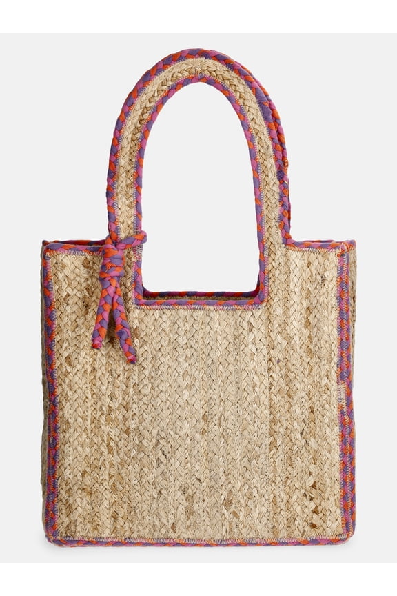 Women's Jute Tote, Pink