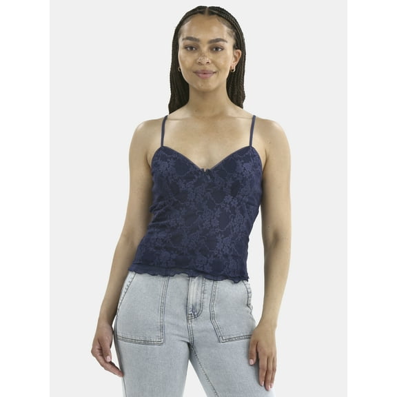 No Boundaries Lace Tank with Picot Trim, Women’s