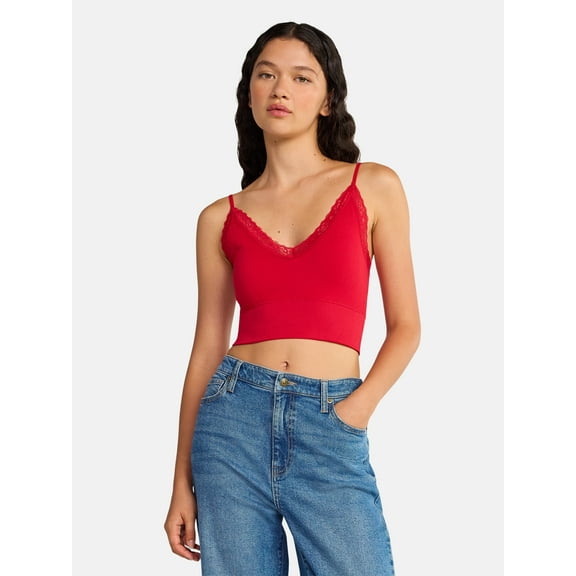 No Boundaries Lace Trim Cami Tank, Women's