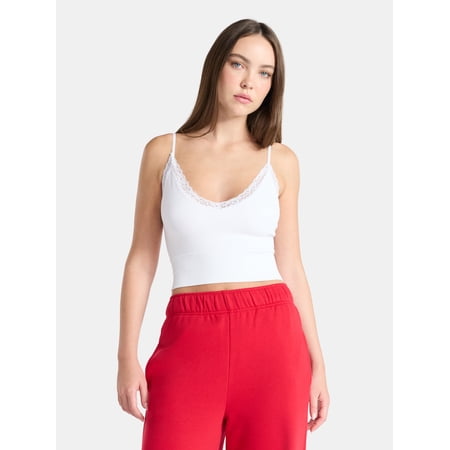 No Boundaries Lace Trim Cami Tank, Women's