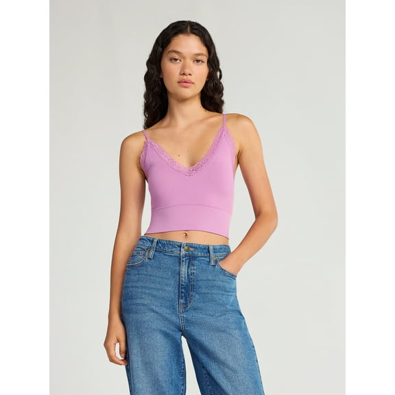 No Boundaries Lace Trim Cami Tank, Women's