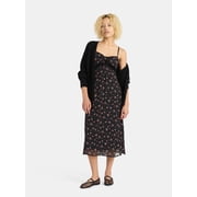 No Boundaries Maxi Dress with Lace Trim, Women’s