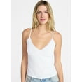 thumbnail image 1 of No Boundaries Lace Trim V-Neck Cami, Women’s XXS-XXL, 1 of 5