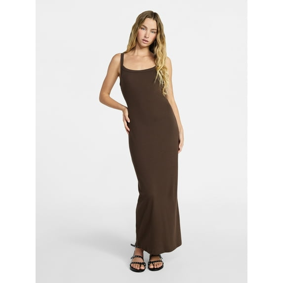 No Boundaries Long Scoop Neck Maxi Dress, Women’s Sizes XXS-XXL