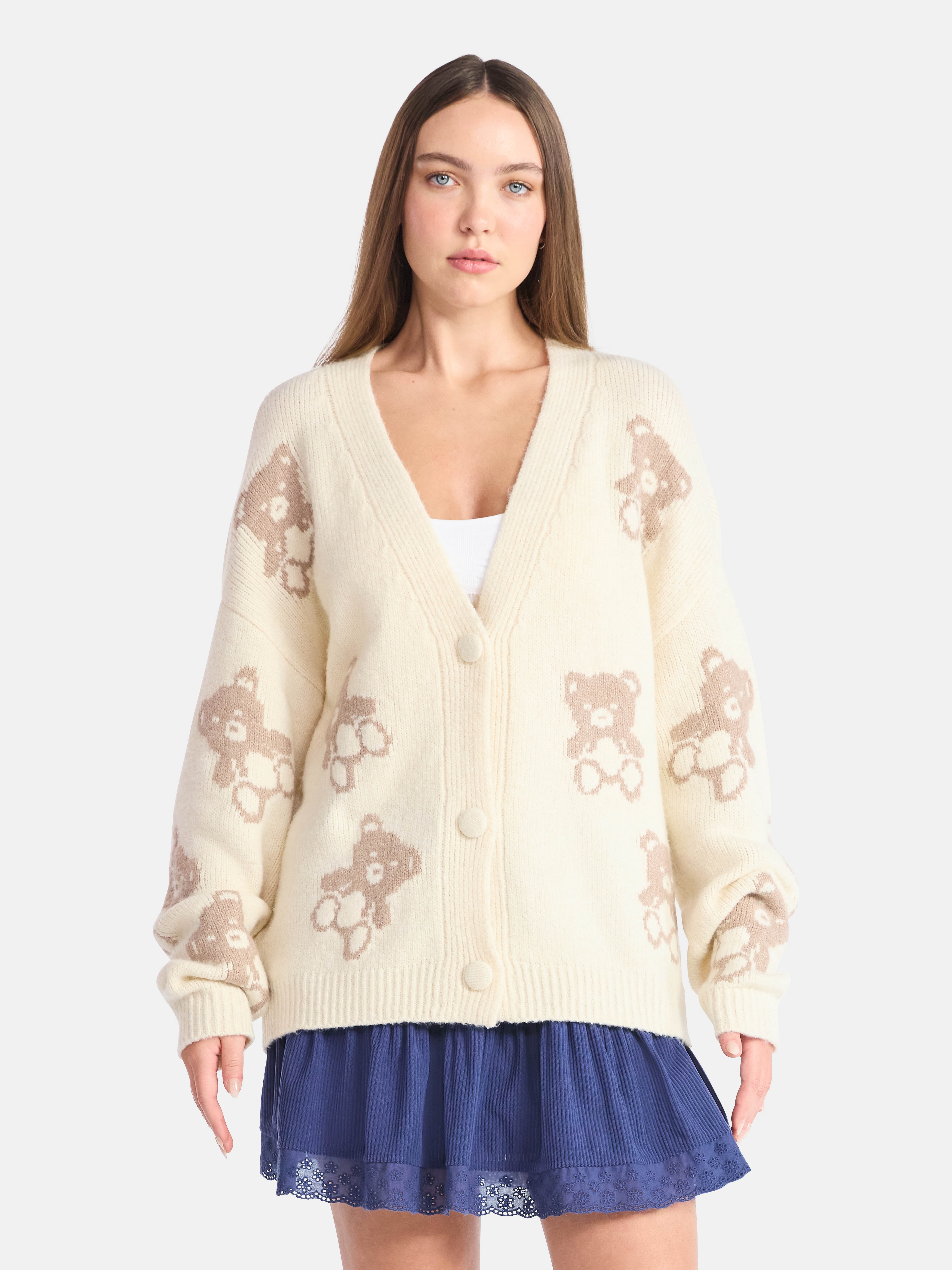 Button-Front Cardigan, Women's