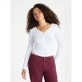 thumbnail image 1 of No Boundaries Henley Top with Long Sleeves, Women’s, 1 of 5