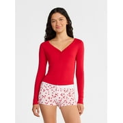 NO BOUNDARIES Henley Top with Long Sleeves, Women’s