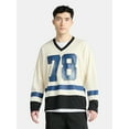 thumbnail image 1 of No Boundaries Hockey Jersey Style Shirt with Long Sleeves, Men's and Big Men's, 1 of 5