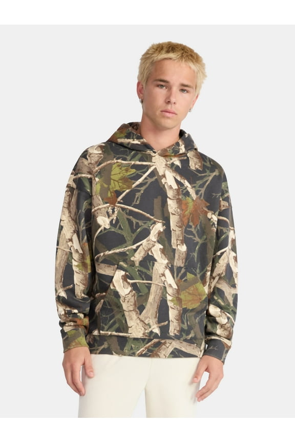 Oversized Hoodie with Long Sleeves, Men's & Big Men's