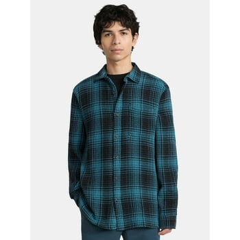 No Boundaries Men's & Big Men's Long Sleeve Textured Shirt , Sizes XS-5XL