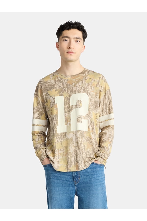 Varsity Tee with Long Sleeves, Men's & Big Men's