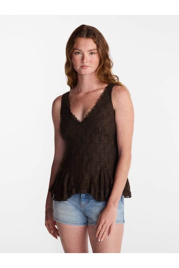 Lace Godet Tank Top, Women’s XXS-XXL