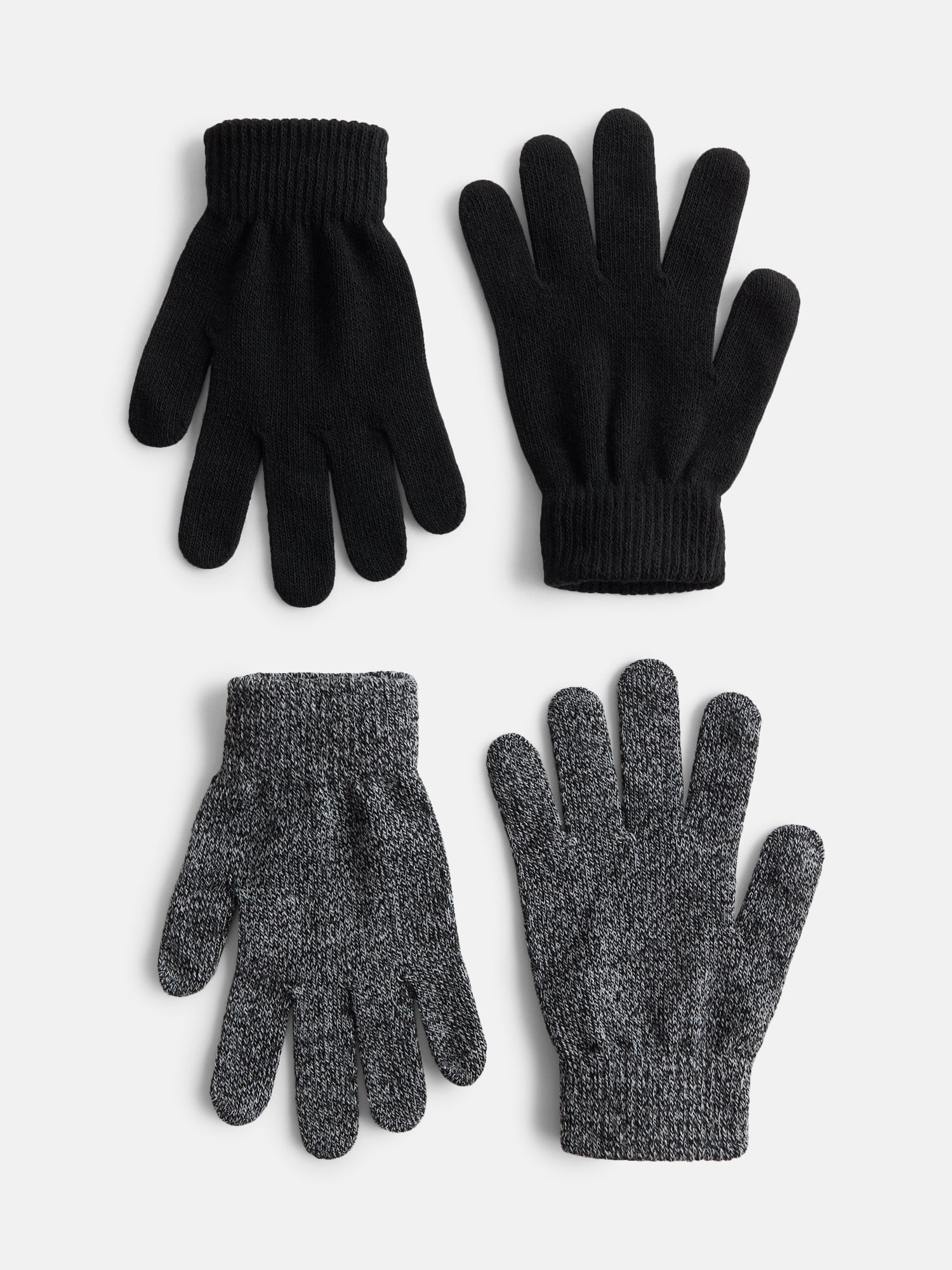 No Boundaries Women's Marled Knit Gloves, 2 Pack