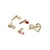 No Boundaries Women's Gold-Tone Hair Pins Set with Charms, Multi-Color, 5-Piece, One Size