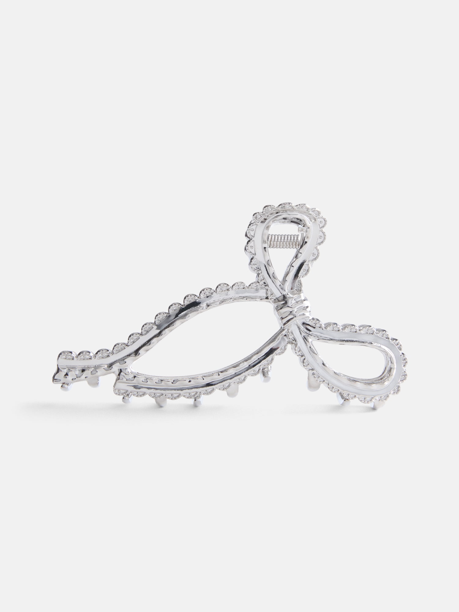 No Boundaries Women’s Metal Ribbon Bow Hair Claw Clip, One Size