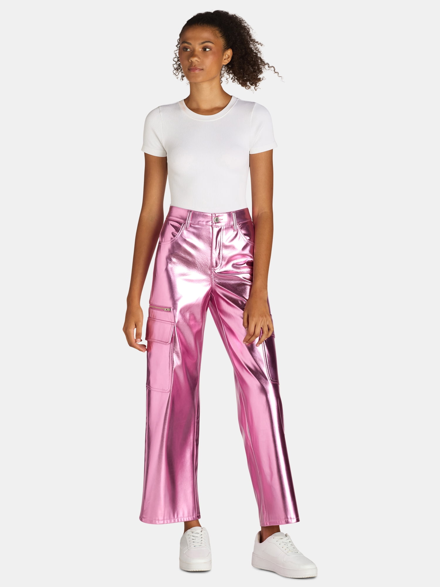 No Boundaries High Rise Metallic Cargo Pants, 30.5 No Boundaries High Rise Metallic Cargo Pants, 30.5