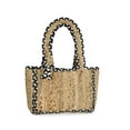 thumbnail image 1 of No Boundaries Women's Mini Jute Tote, Black, 1 of 5