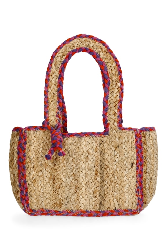 Women's Mini Jute Tote, Pink