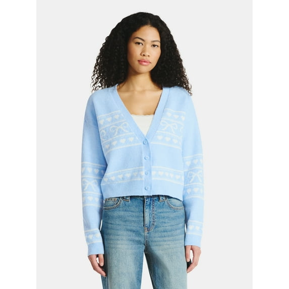 No Boundaries Button-Front Cardigan, Women's