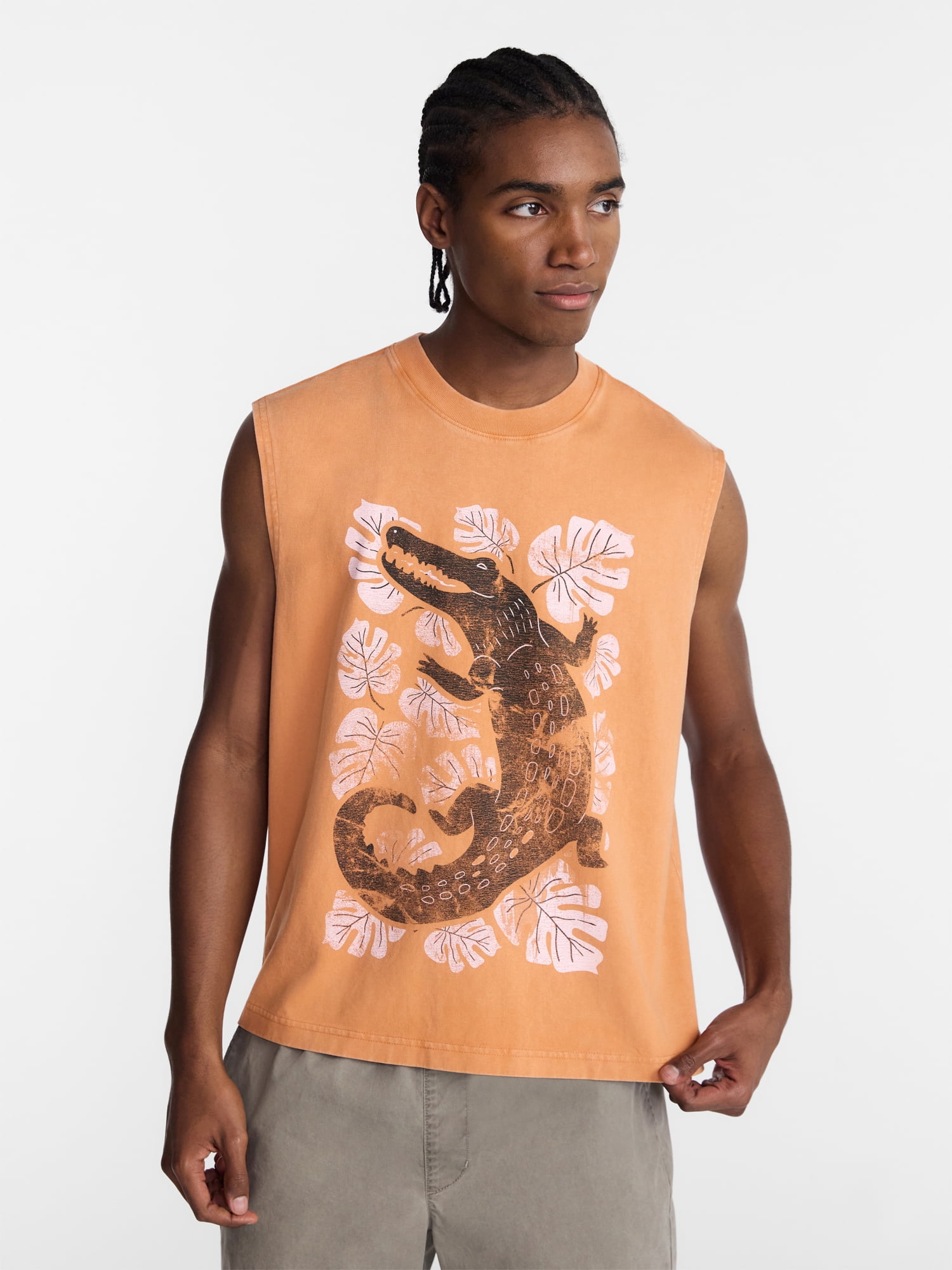 Boxy Fit Heavyweight Graphic Muscle Tank Top, Men's XS-5XL