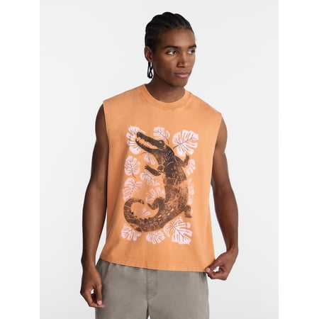 No Boundaries Boxy Fit Heavyweight Graphic Muscle Tank Top, Men's XS-5XL