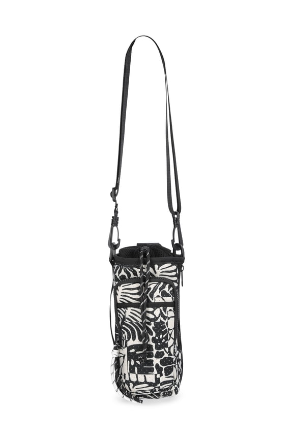 Women's Neoprene Crossbody Bucket Bag, Black/White