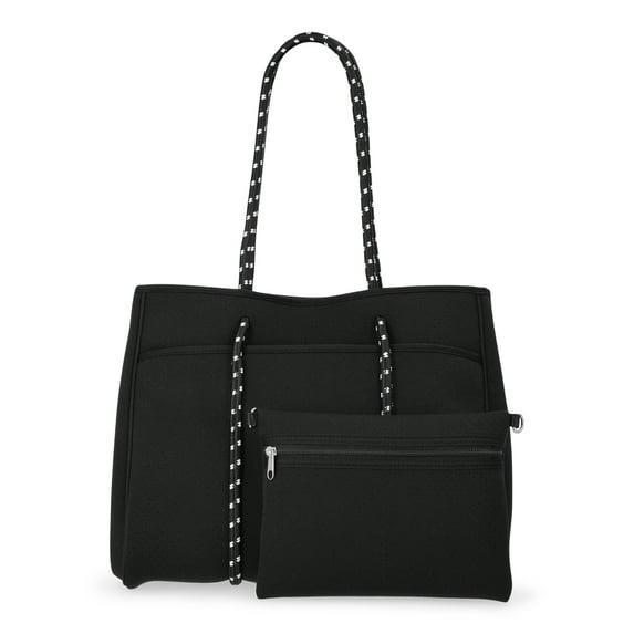 No Boundaries Women's Neoprene Beach Tote Bag, Black