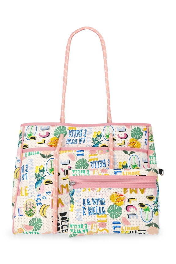 Women's Neoprene Beach Tote Bag, Multi