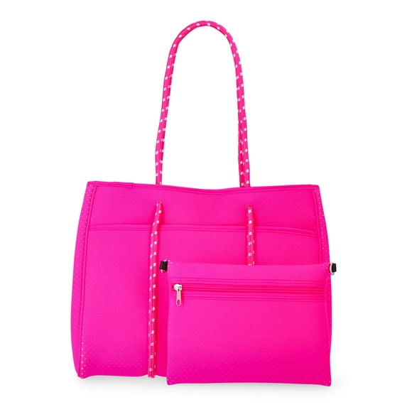 No Boundaries Women's Neoprene Beach Tote Bag, Pink