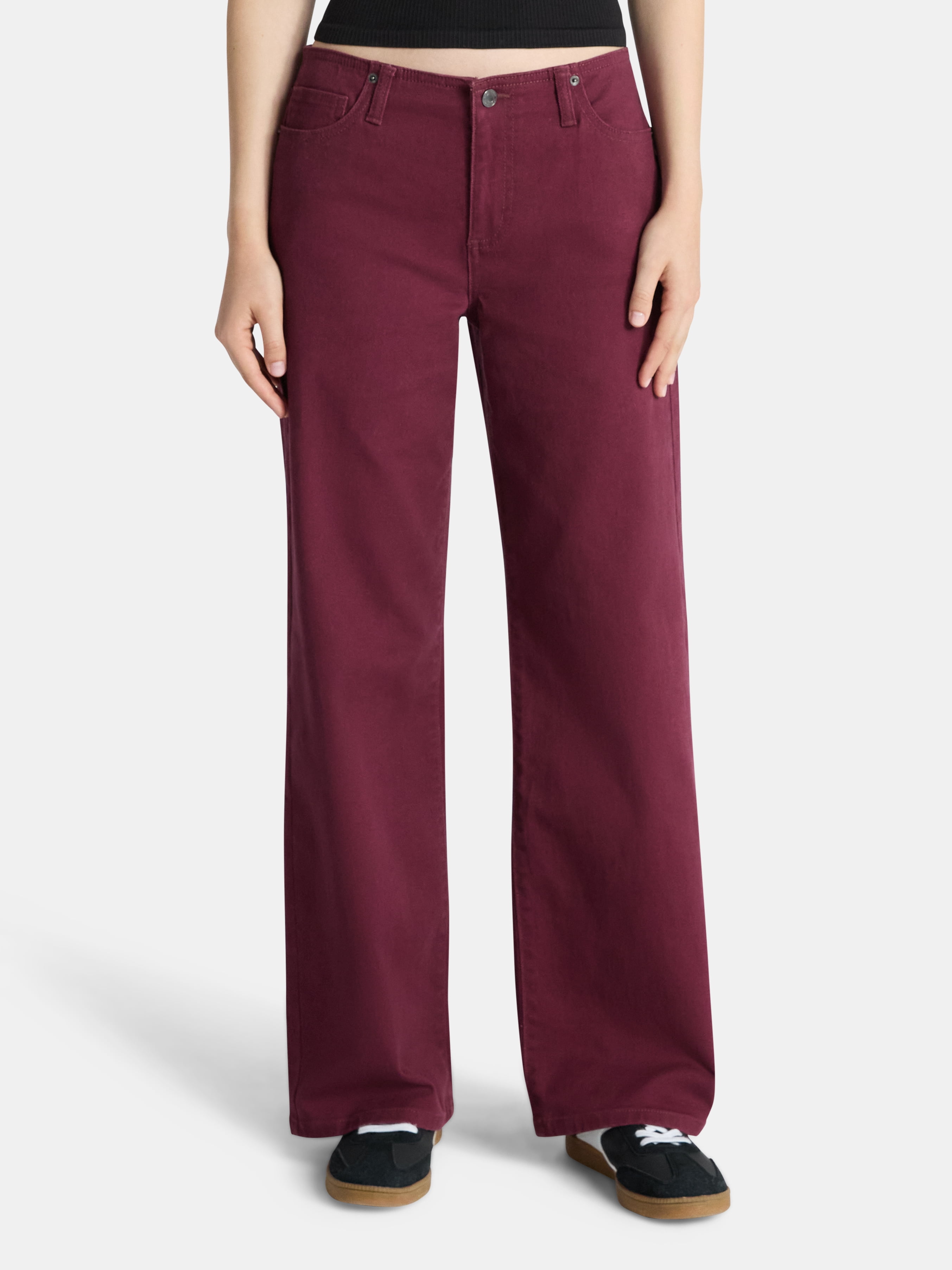 No Boundaries Baggy Wide Leg Jeans, 31.5'' Inseam, Women's