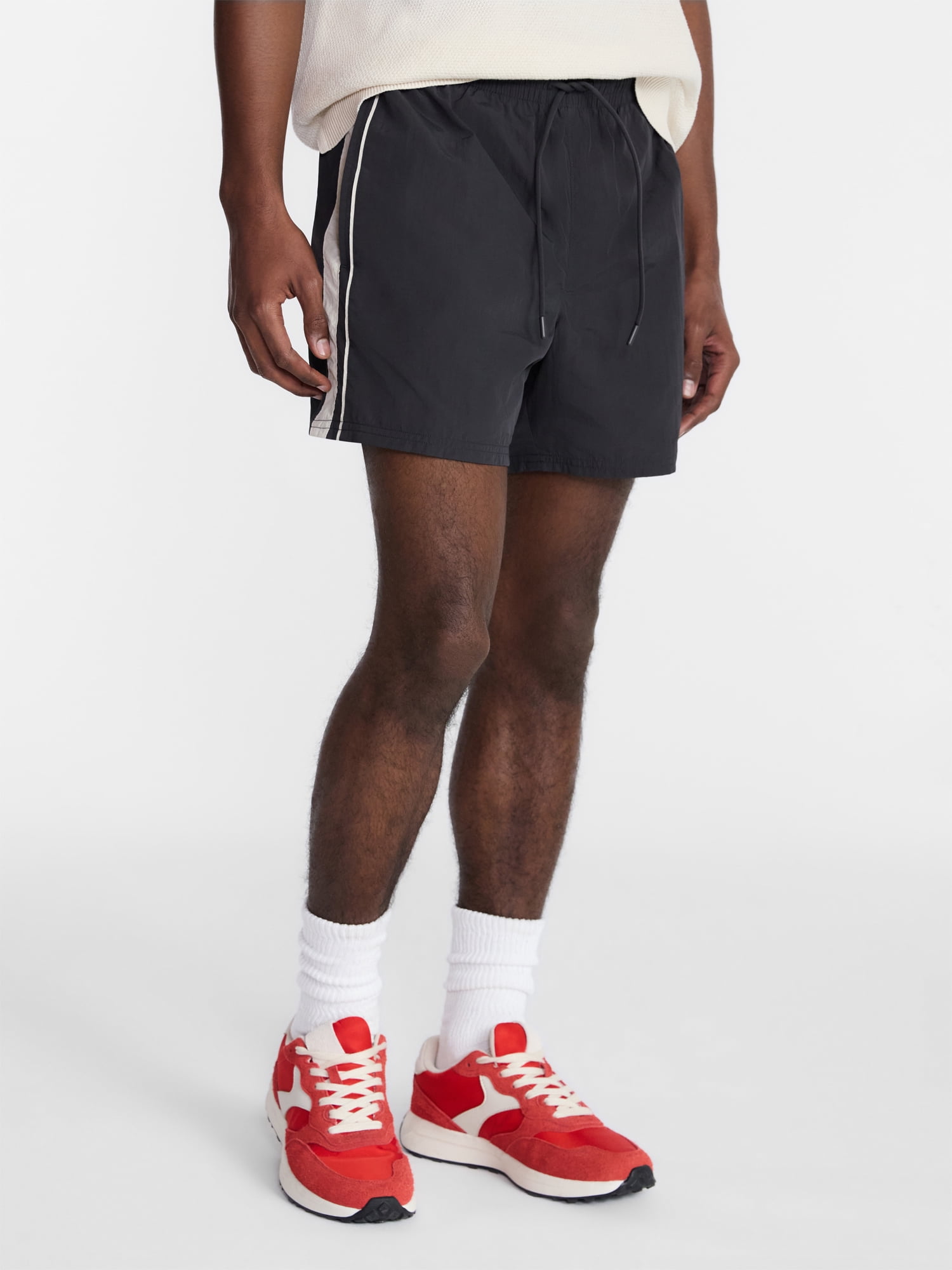 No Boundaries Nylon Track Shorts, 6" Inseam, Men's XS-5XL