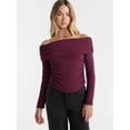 thumbnail image 1 of No Boundaries Off The Shoulder Top with Long Sleeves, Women’s, 1 of 5