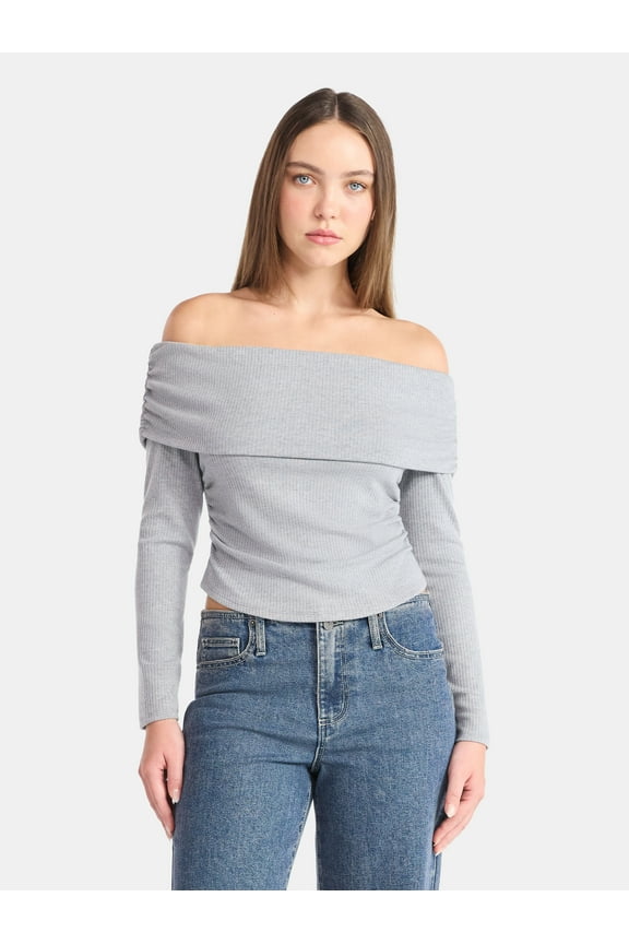 Off The Shoulder Top with Long Sleeves, Women’s