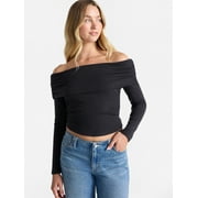 NO BOUNDARIES Off The Shoulder Top with Long Sleeves, Women’s