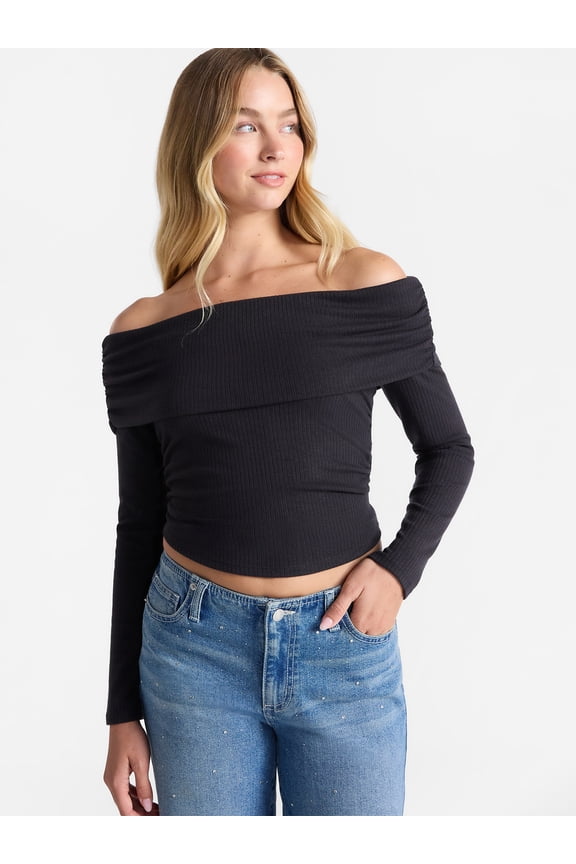 Off The Shoulder Top with Long Sleeves, Women’s