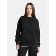 thumbnail image 1 of No Boundaries Fleece Oversized Sweatshirt with Long Sleeves, Women’s Sizes XXS-4X, 1 of 5