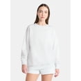 thumbnail image 1 of No Boundaries Fleece Oversized Sweatshirt with Long Sleeves, Women’s Sizes XXS-4X, 1 of 5