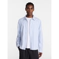 thumbnail image 1 of No Boundaries Boxy Cropped Fit Oxford Shirt with Long Sleeves, Men's XS-5XB, 1 of 6