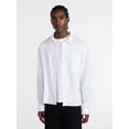 thumbnail image 1 of No Boundaries Boxy Cropped Fit Oxford Shirt with Long Sleeves, Men's XS-5XB, 1 of 5