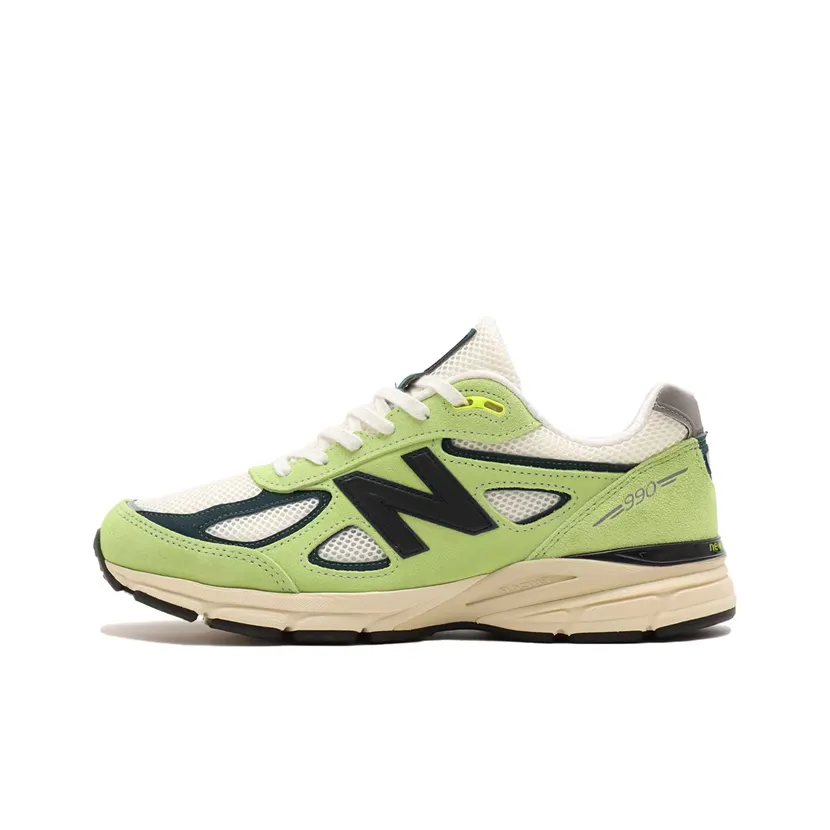 NB Official NB990 V4 Sport casual wear resistant breathable low top running shoes for men and women green U990NB4