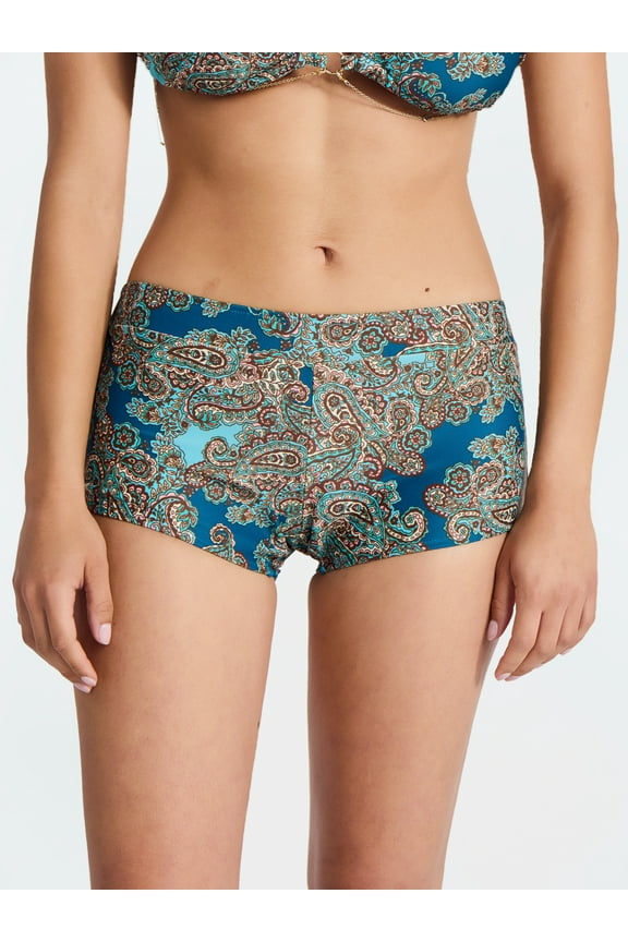 Paisley Boyshort Bikini Bottoms, Women’s