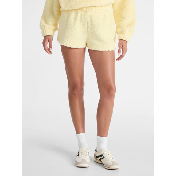 No Boundaries Plush Bungee Cord Shorts, Women's Sizes XXS-XXL