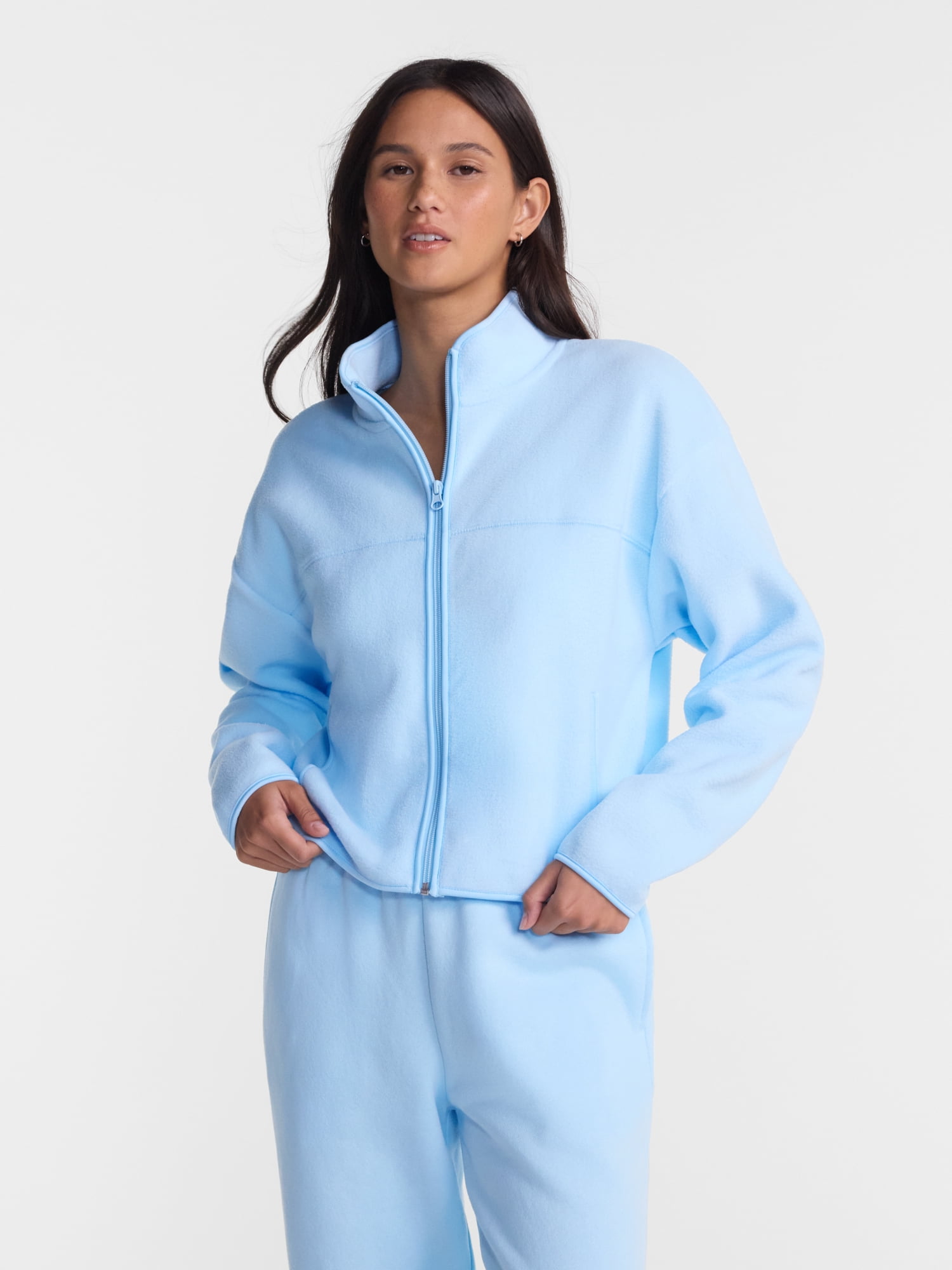 No Boundaries Polar Fleece Zip Up Jacket, Women’s and Women's Plus XXS-4X