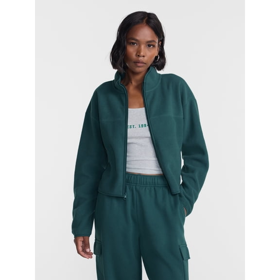 No Boundaries Polar Fleece Zip Up Jacket, Women’s and Women's Plus XXS-4X