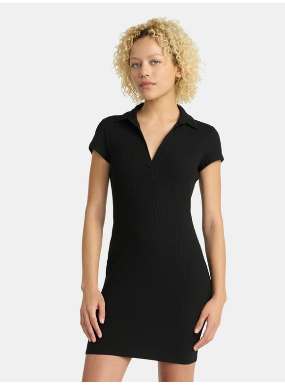 Ribbed Polo Mini Dress, Women’s