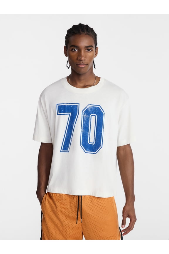 Pride Boxy Fit Cropped Tee with Short Sleeves, Men's Sizes XS-5XL