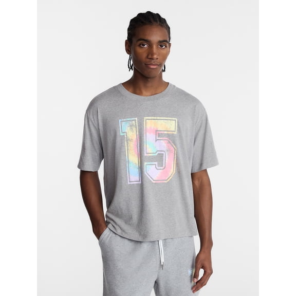 No Boundaries Pride Boxy Fit Cropped Tee with Short Sleeves, Men's Sizes XS-5XL